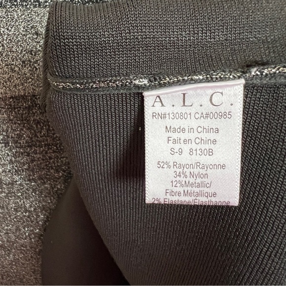 A.L.C. Aaron Silver Metallic A-line Skirt Size XS - Picture 5 of 8